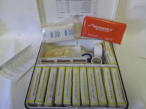 Vintage First Aid Kit with all Contents USFS Kansas City, MO 1990 United States Forest Service