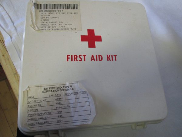 Vintage First Aid Kit with all Contents USFS Kansas City, MO 1990 United States Forest Service