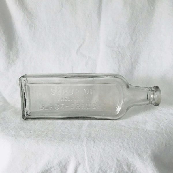 Antique Apothecary Pharmacy bottle medicine jar Medical collectible display pharmaceutical Syrup of Thedford's Black-Draught