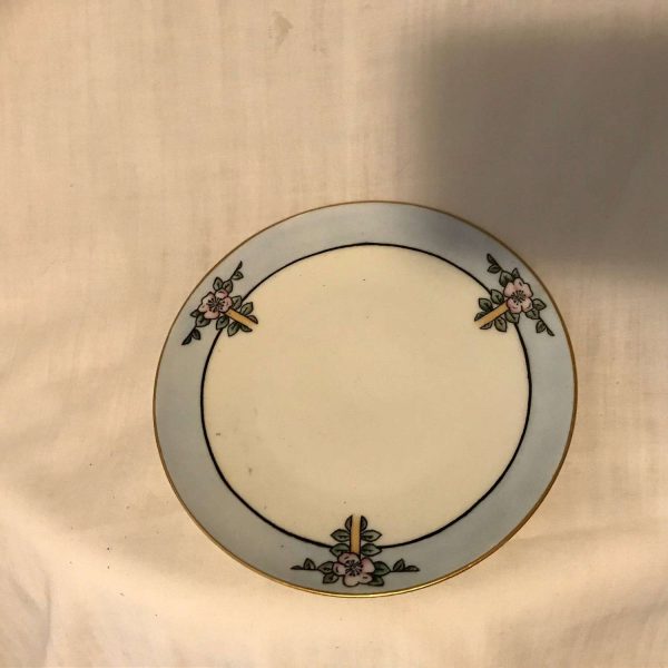 Antique Art Deco Designed J&C Bavaria Hand painted plate signed C.B. Mook Bavarian fine hand painted china bread snack plate