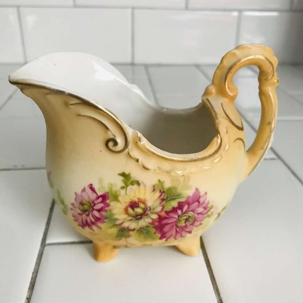 Antique Austria Germany cream pitcher creamer collectible display kitchen dining Germany fine bone china farmhouse cottage Germany