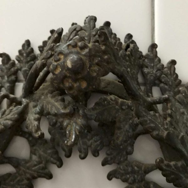 Antique bronze wreath display decor laurel wreath decorative rustic primitive head dress ornate heavy bronze