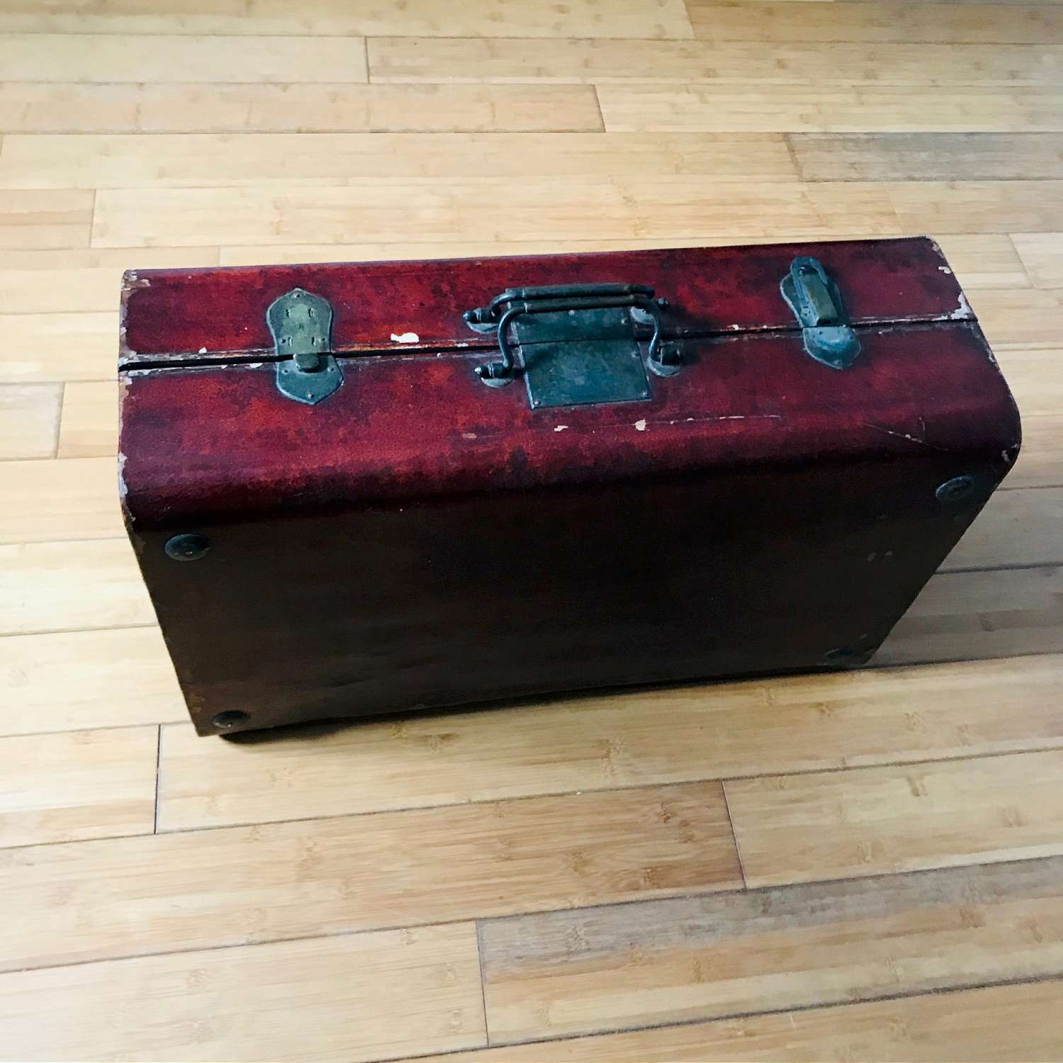 Antique Chinese Train Case Luggage Storage Travel Overnight bag