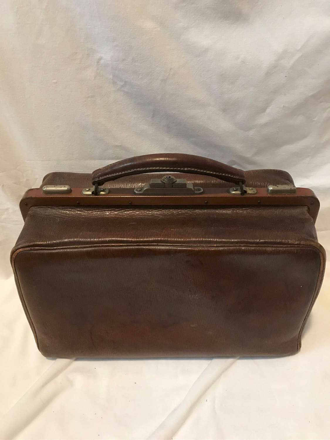 Doctor Bag Top Handle Bag Brown Handbag Antique First Aid Bag 