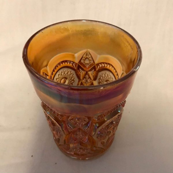 Antique Fashion Tumbler Marigold Imperial Glass 1910 Individual tumbler