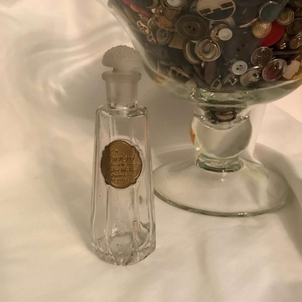 Antique Florient Toilet Water Colgate & Co. Perfume bottle with ground floral stopper Vanity bathroom bedroom salon display collectible