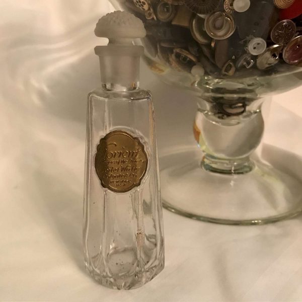 Antique Florient Toilet Water Colgate & Co. Perfume bottle with ground floral stopper Vanity bathroom bedroom salon display collectible