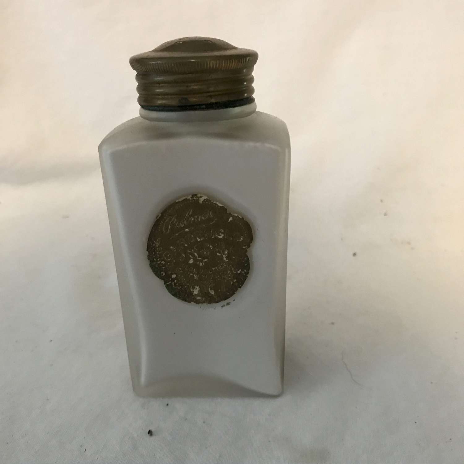 Vintage Glass Powder Bottle Antique Shaker Bottle Collectable