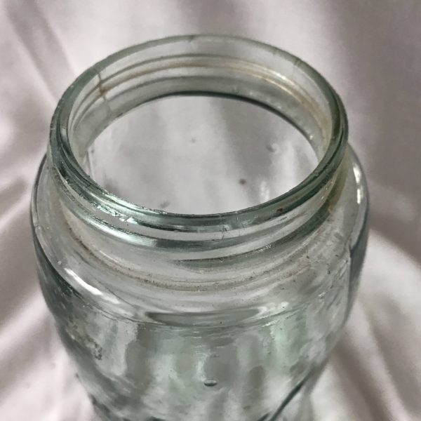 Antique Green Quart Size 1848 Mason Standard Collectible Glass Jars Kitchen storage farmhouse collectible zinc & glass lid