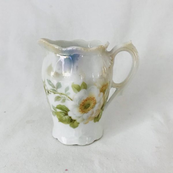 Antique Hutschen Reuther cream pitcher creamer collectible display kitchen dining Germany fine bone china farmhouse cottage Germany