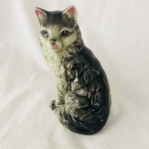 Antique Kitten Cat Long Hair Figurines Fine Bone China Quality cottage display farmhouse shabby chic collectible home decor