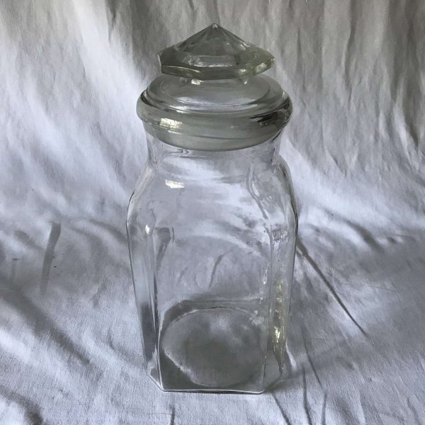 Antique pre Civil War Applied rim Giant Apothecary Jar ground stopper partial seam Mint Condition  Mercantile Store Display Jar
