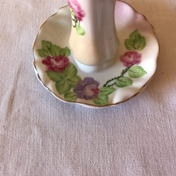 Antique R S Prussia hand painted hat pin holder fine bone china vanity dresser display collectible farmhouse cottage shabby chic