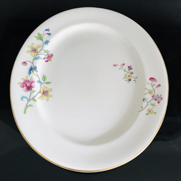 Antique Royal Worcester Large Oval tray platter farmhouse collectible display Hampton Court fine bone china aqua & bright pink