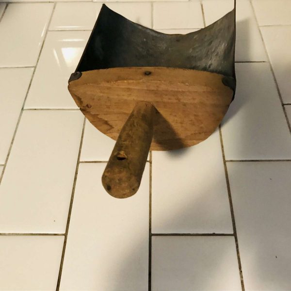 Antique Wooden Hand made Scoop wooden handle galvanized metal scoop primitive Mercantile scoop collectible display farmhouse rustic
