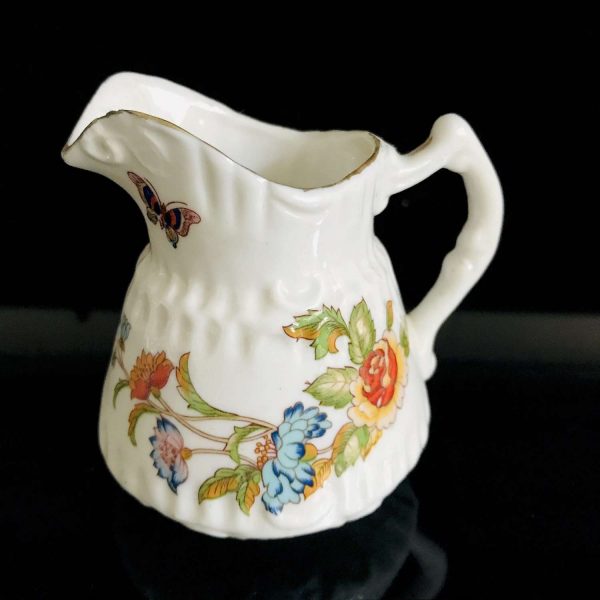 Aynsley Cottage Garden Small cream pitcher England fine bone china collectible display farmhouse cottage