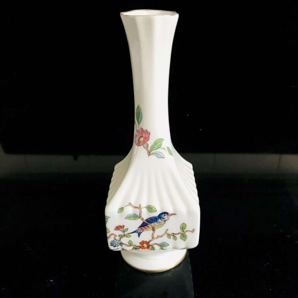 Aynsley Pembroke tall bud vase England fine bone china collectible display farmhouse cottage