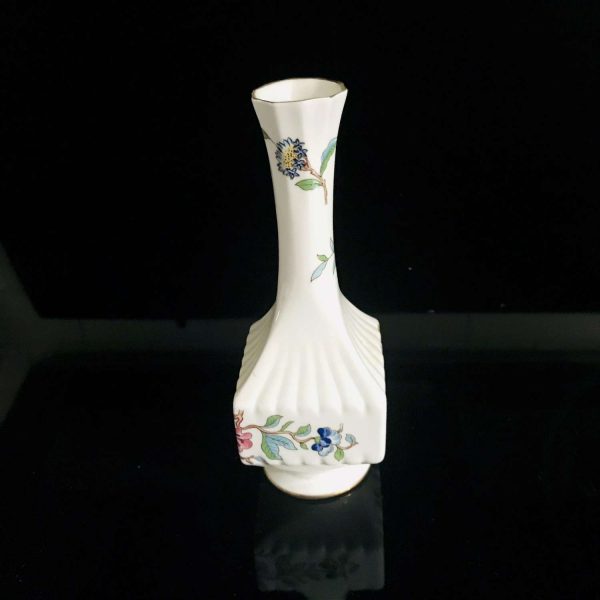 Aynsley Pembroke tall bud vase England fine bone china collectible display farmhouse cottage
