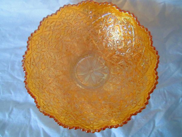 Beautiful Carnival Glass Bowl Early Piece Great Condition Marigold Home Decor Center Bowl farmhouse collectible