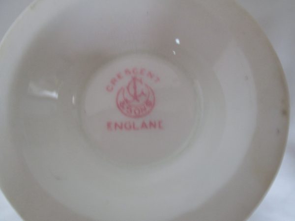 Beautiful Crescent England Cream and Sugar set Mint Condition