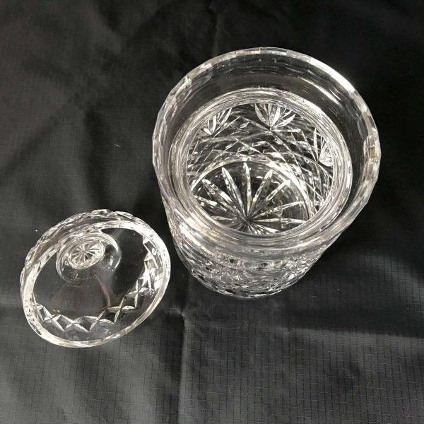 Beautiful Fifth Avenue Crystal Biscuit cracker collectibles jar with lid Poland