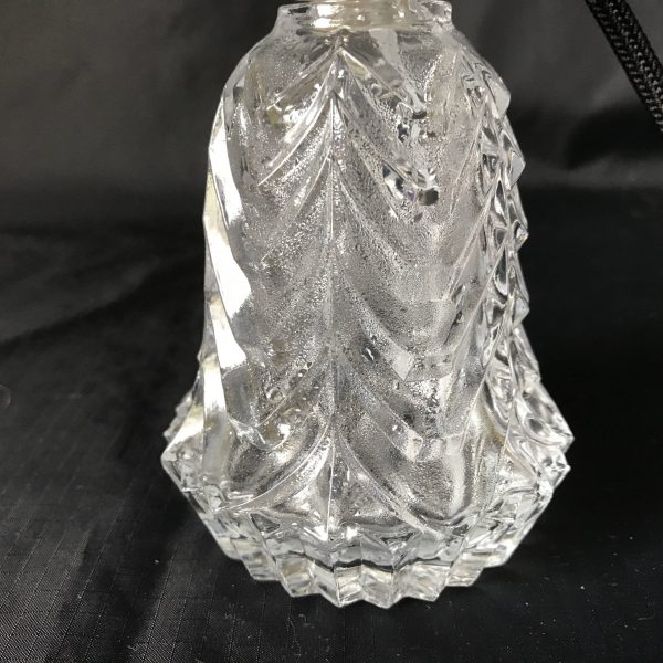 Beautiful Mid Century Glass Perfume Bottle drape pattern Mint Condition Vanity fragrance display collectible atomizer
