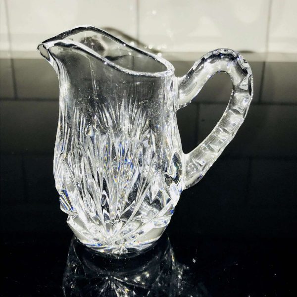 Beautiful Small Crystal Pitcher hand made hand cut crystal Western Germany creamer syrup display collectible elegant crystal