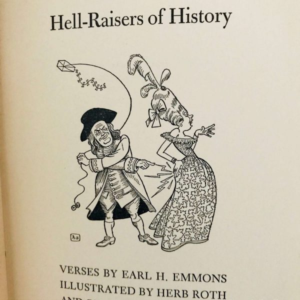 Book Hell Raisers of History 1948 Peter Pauper Press Collectible Display Illustrated 91 pages comedy jokes riddles