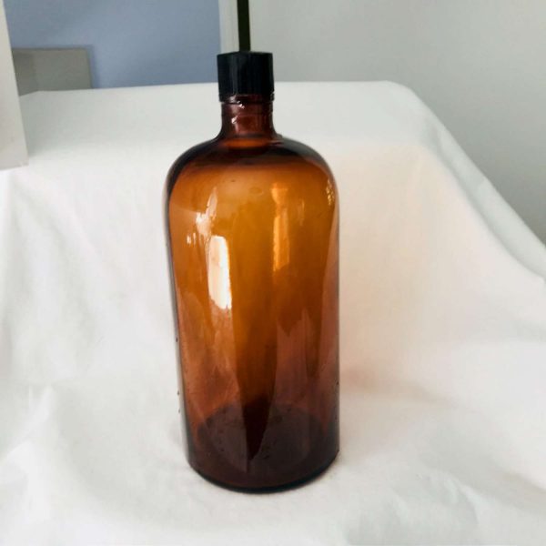 Bottle Antique Apothecary Pharmacy medicine jar Medical Pharmaceutical display collectible bakelite threaded lid