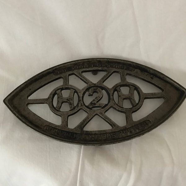 Cast Iron trivet iron holder General Specialty Company Humphrey Gas Iron holder antique collectible display laundry room wall decor