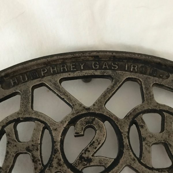 Cast Iron trivet iron holder General Specialty Company Humphrey Gas Iron holder antique collectible display laundry room wall decor