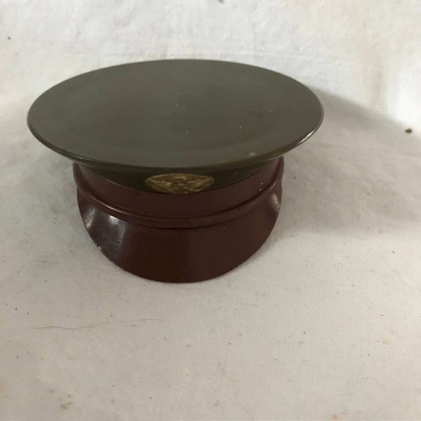 Compact RARE Henriette WWII Army Military Hat Powder Compact Vanity Collectible Display T.V. Movie Prop militaria face powder