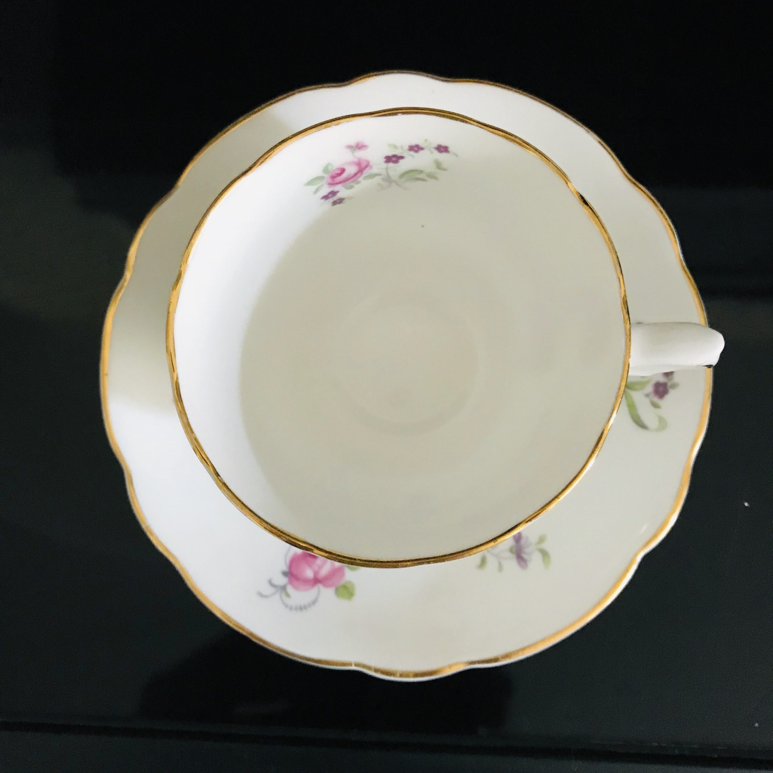 Crown Staffordshire tea cup and saucer England Fine bone china Pink ...