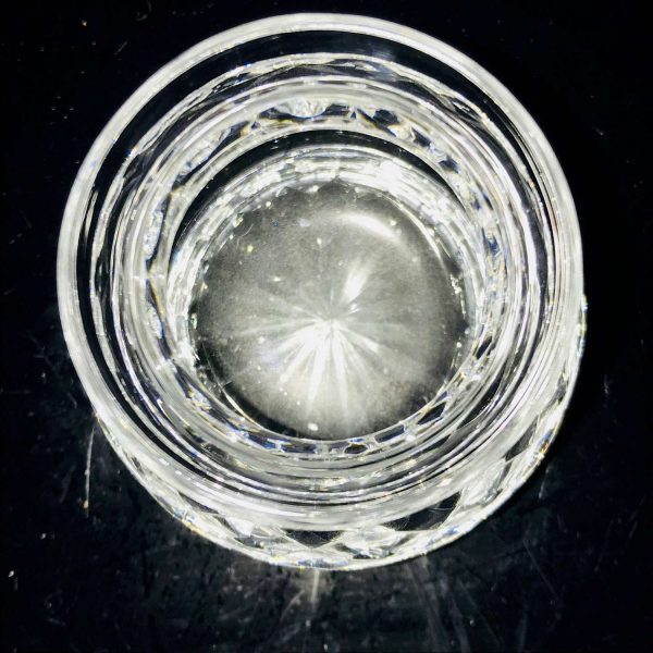 Crystal Small Bud Vase Diamond Cut pattern lead crystal  Hand made display collectible elegant crystal Mod Retro Unique design
