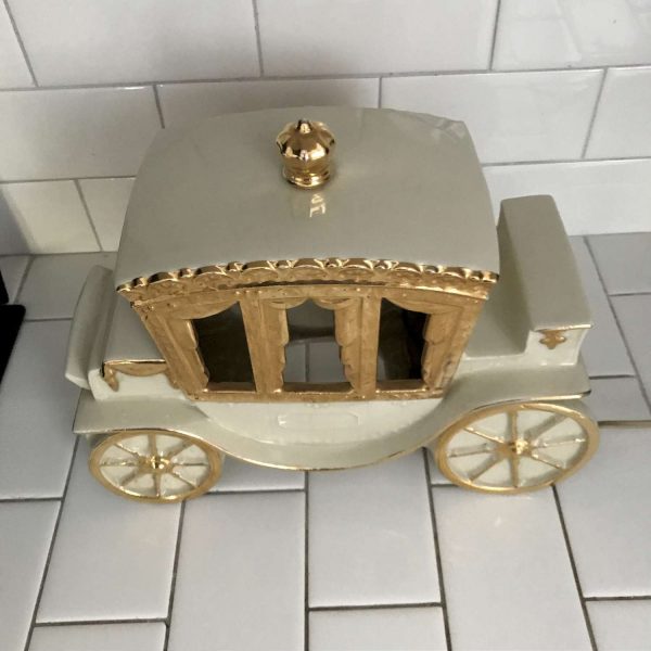 Fantastic Vintage Golden Carriage Night Light TV lamp 1950's Mint Condition Princess Girls Bedroom Collectible display RARE