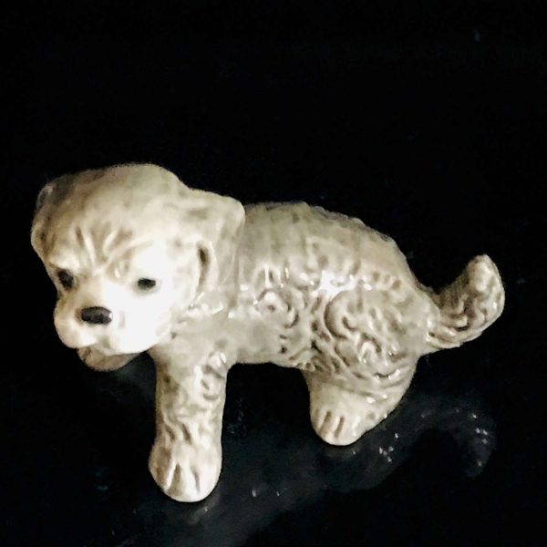 Goebel Gray Poodle Puppy Figurine W. Germany fine bone china collectible display farmhouse cottage