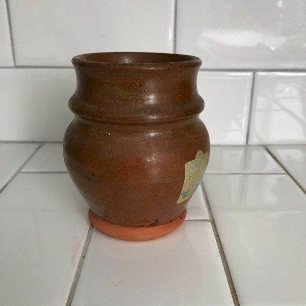 Handmade Festival Park Pottery Vase Jamestown, VA artisian made one of a kind collectible display
