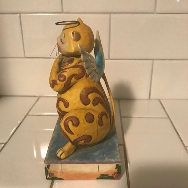 Jim Shore Collectible Curiosity-crazy cat lady cat lovers display figurine Cat with wings and Halo