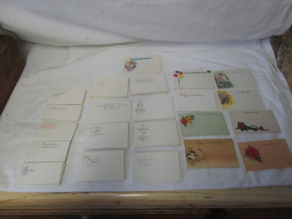 Large lot of 60+ Cards Floral Cards Wedding Anniversary Birthday Shower Best Wishes Speedy Recovery Note Cards++++