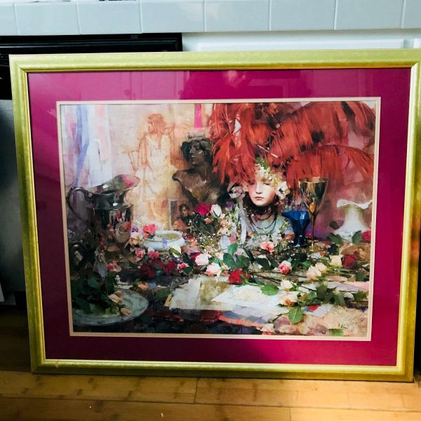 Lithograph Memories 33"x40" 1990 Richard Schmid Pencil signed 554/850 with COA Framed double matted wall art home decor collectible display