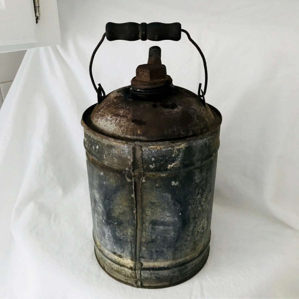 Metal Oil Can Gas station collectible storage display garage farmhouse cabin cottage lodge gas station display