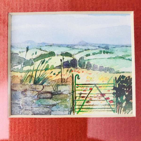 Miniature Wall Art Picture Artist water color Louise Waugh The country collection collectible display cottage farmhouse entryway Ireland