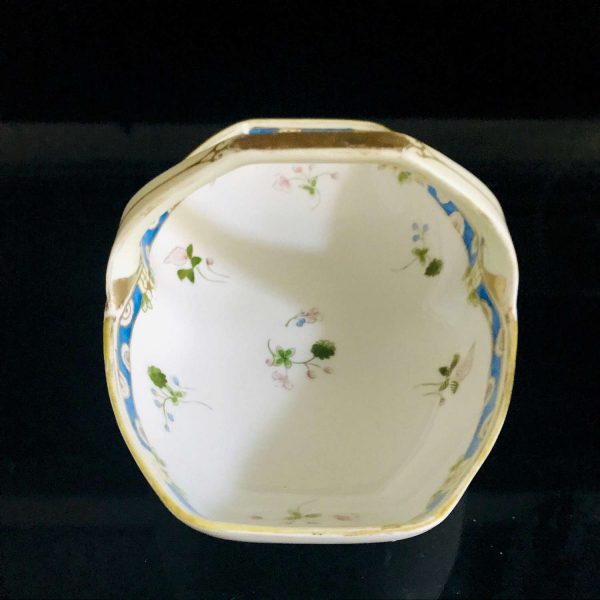 Nippon hand painted basket bowl decorative fine bone china collectible display serving