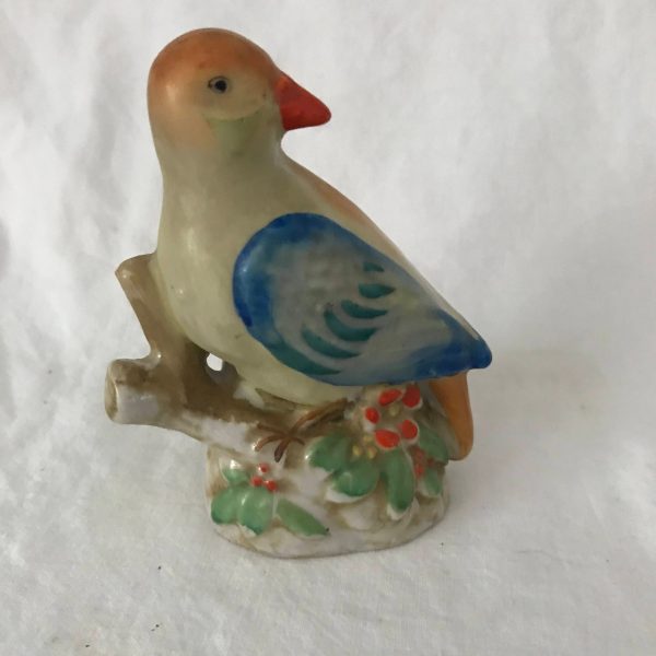 Occupied Japan Bird Figurine Great detail and coloring collectible display farmhouse kitchen cottage cabin