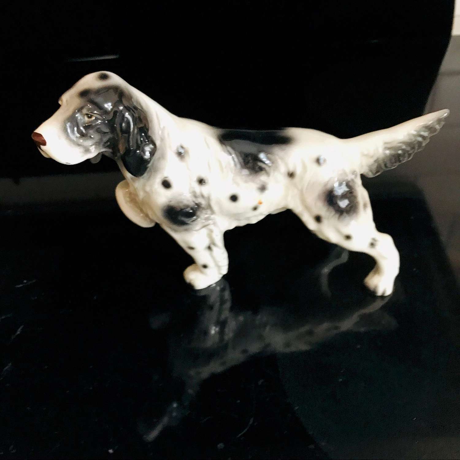 Pointer Hunting Dog Figurine gloss finish fine bone china Japan 8 ...