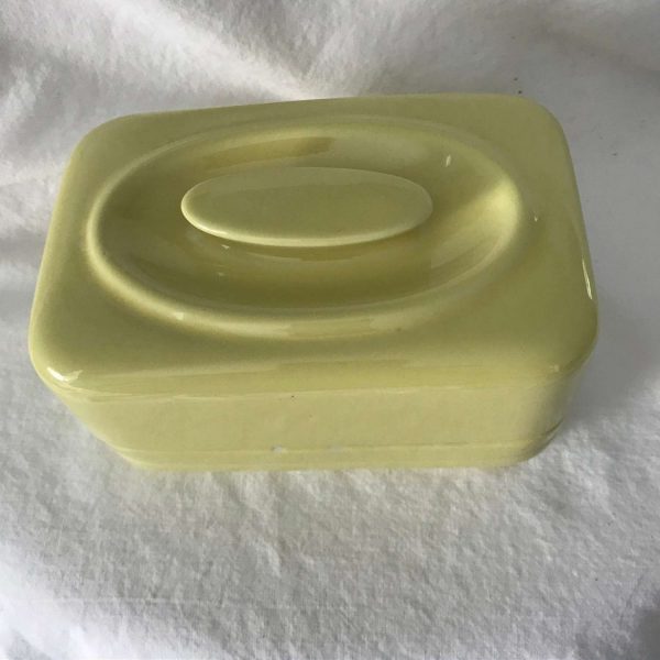 Retro Butter Dish One pound 1lb butter dish covered kitchen farmhouse collectible pottery display tabletop cabin cottage Hall Westinghouse