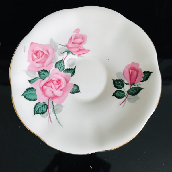 Royal Imperial Tea cup and saucer England Fine bone china Large Pink Roses gold farmhouse collectible display serving dining