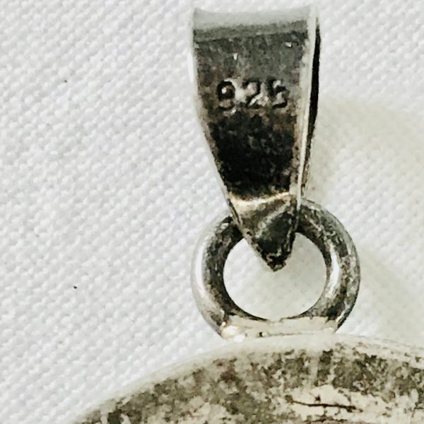 Sterling Silver Pendant with Antique China Shard from the late 1700's marked only .925 on the bail and is 9 grams