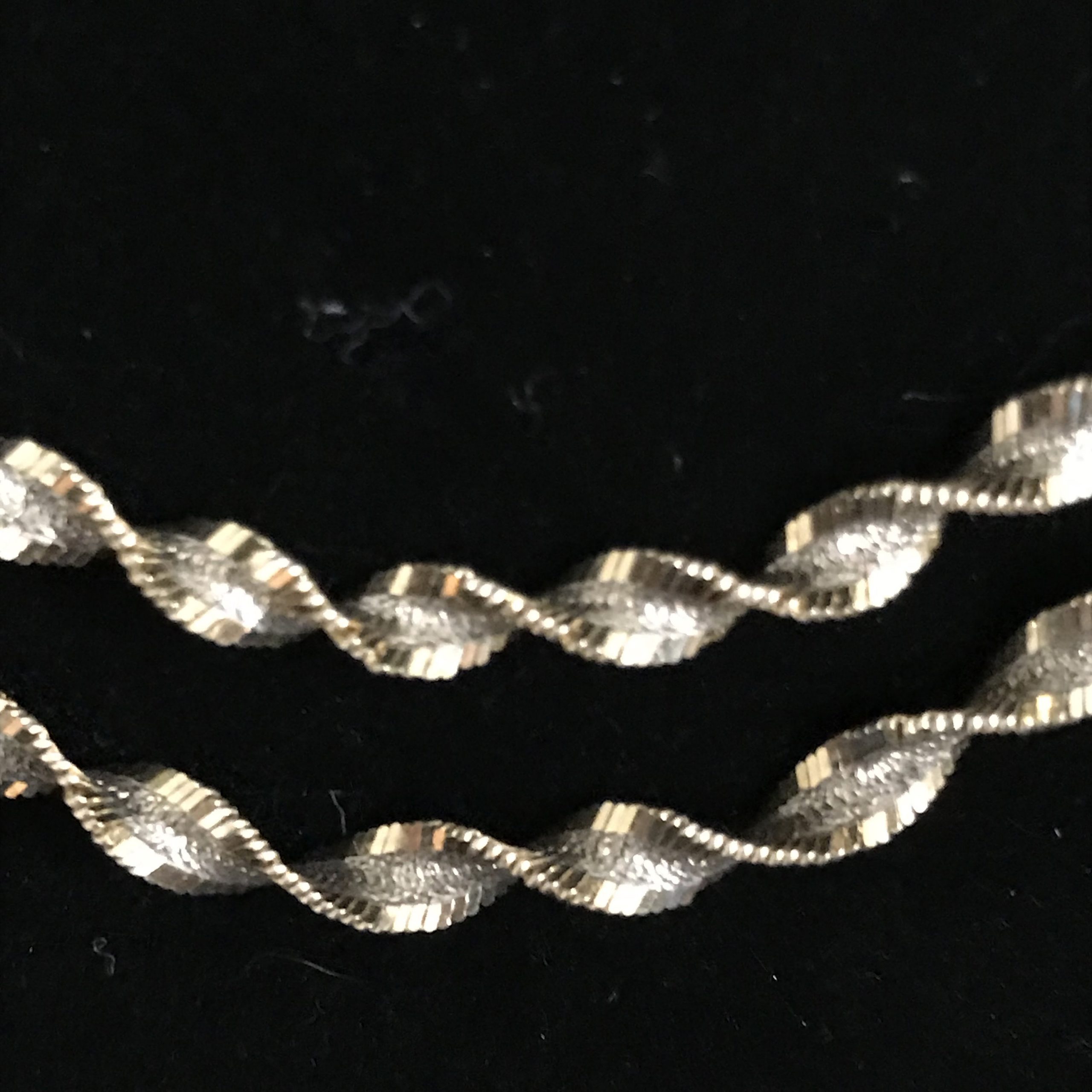 14k Gold Over 925 Sterling Silver Italian Rope Chain Diamond Cut Neckl