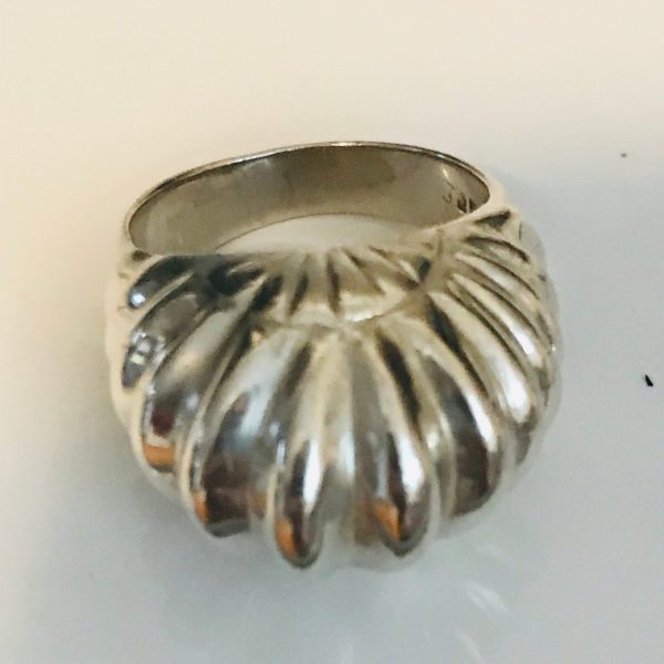Sterling silver vintage ring unique pattern marked .925 size 6 1/2
